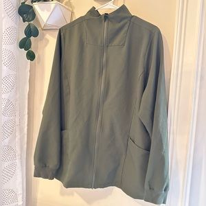 mandala scrub jacket olive green xl
